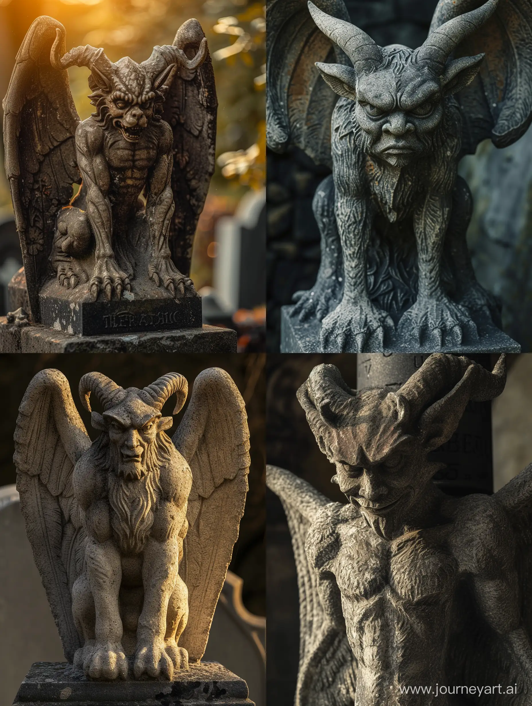 Ethereal-Mythical-Creature-Guardian-Detailed-Stone-Statue-in-Cemetery