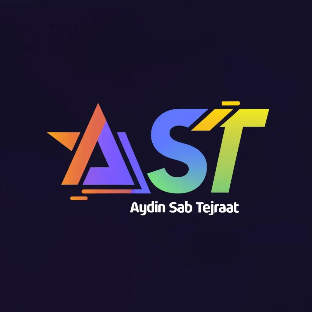 logo, Aydin Sabz Tejarat, with the text "AST", typography, be used in Technology industry