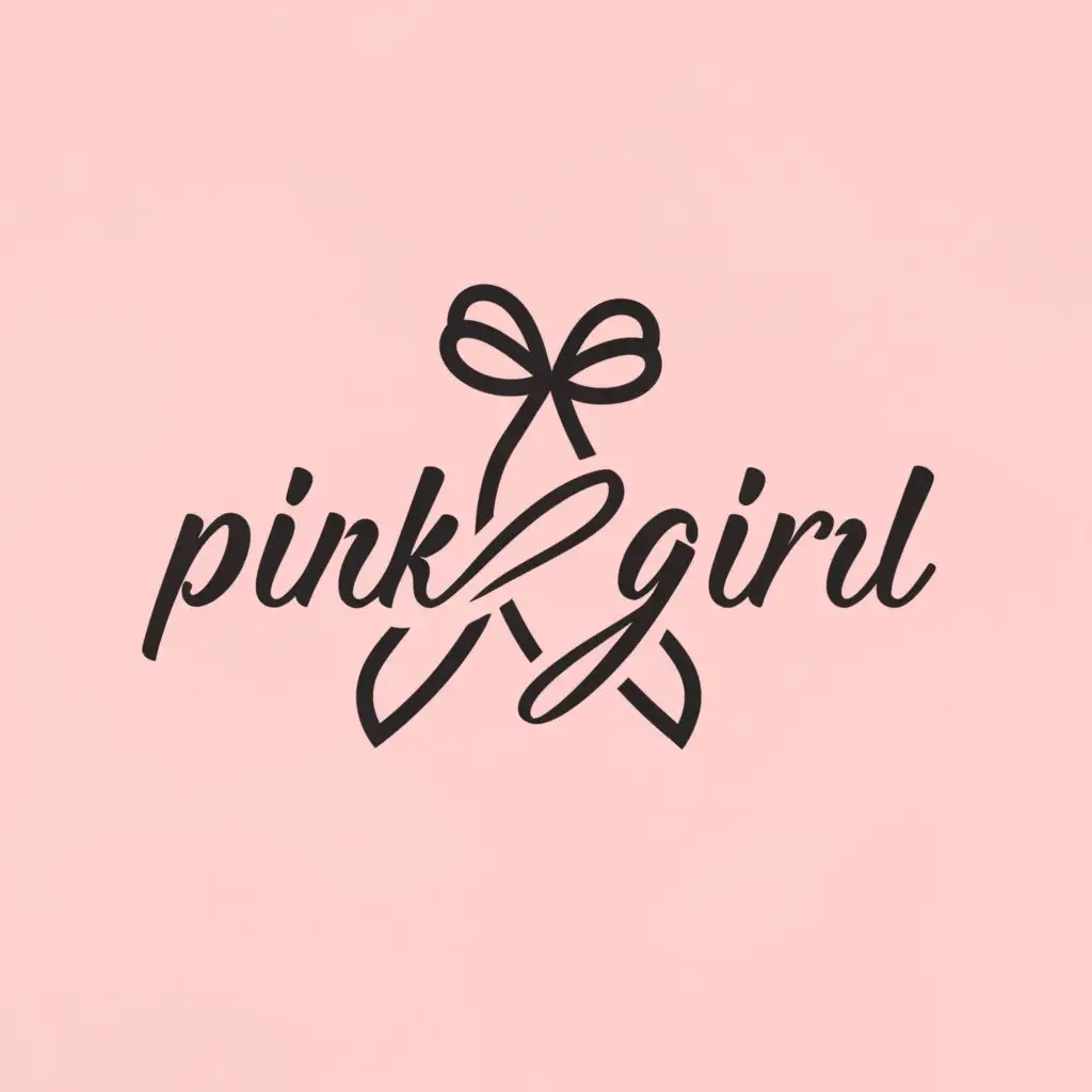 a logo design,with the text "yourpinkgirlpb", main symbol:ribbon,Minimalistic,clear background