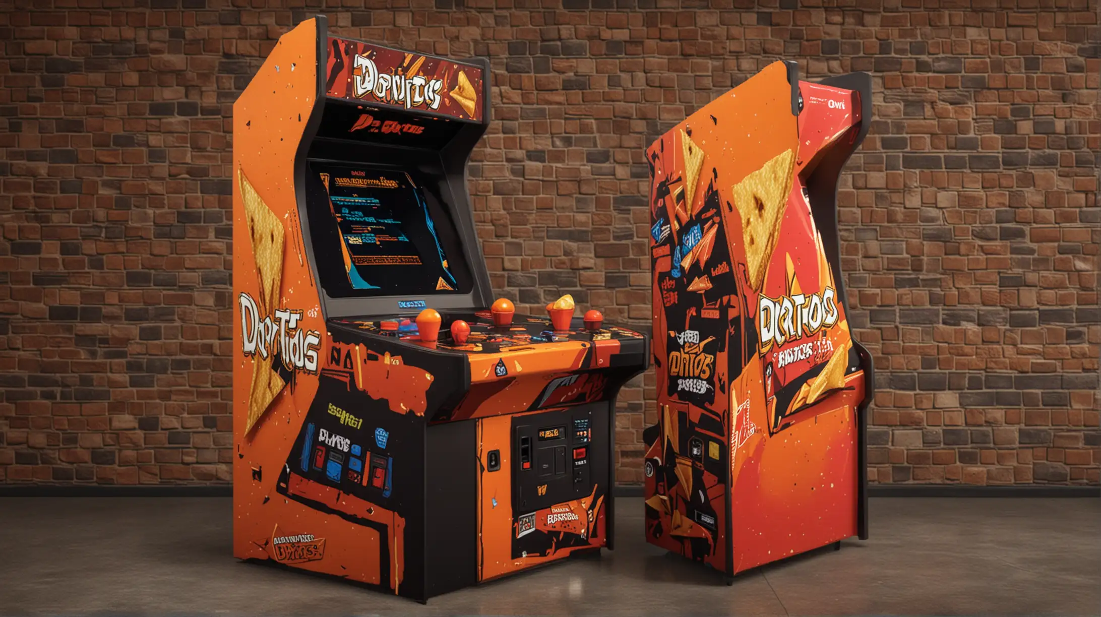 Retro Arcade Game with Doritos Theme