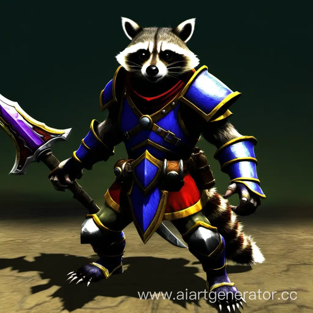 BattleReady-Raccoon-Knight-in-Warcraft-3-Fan-Art