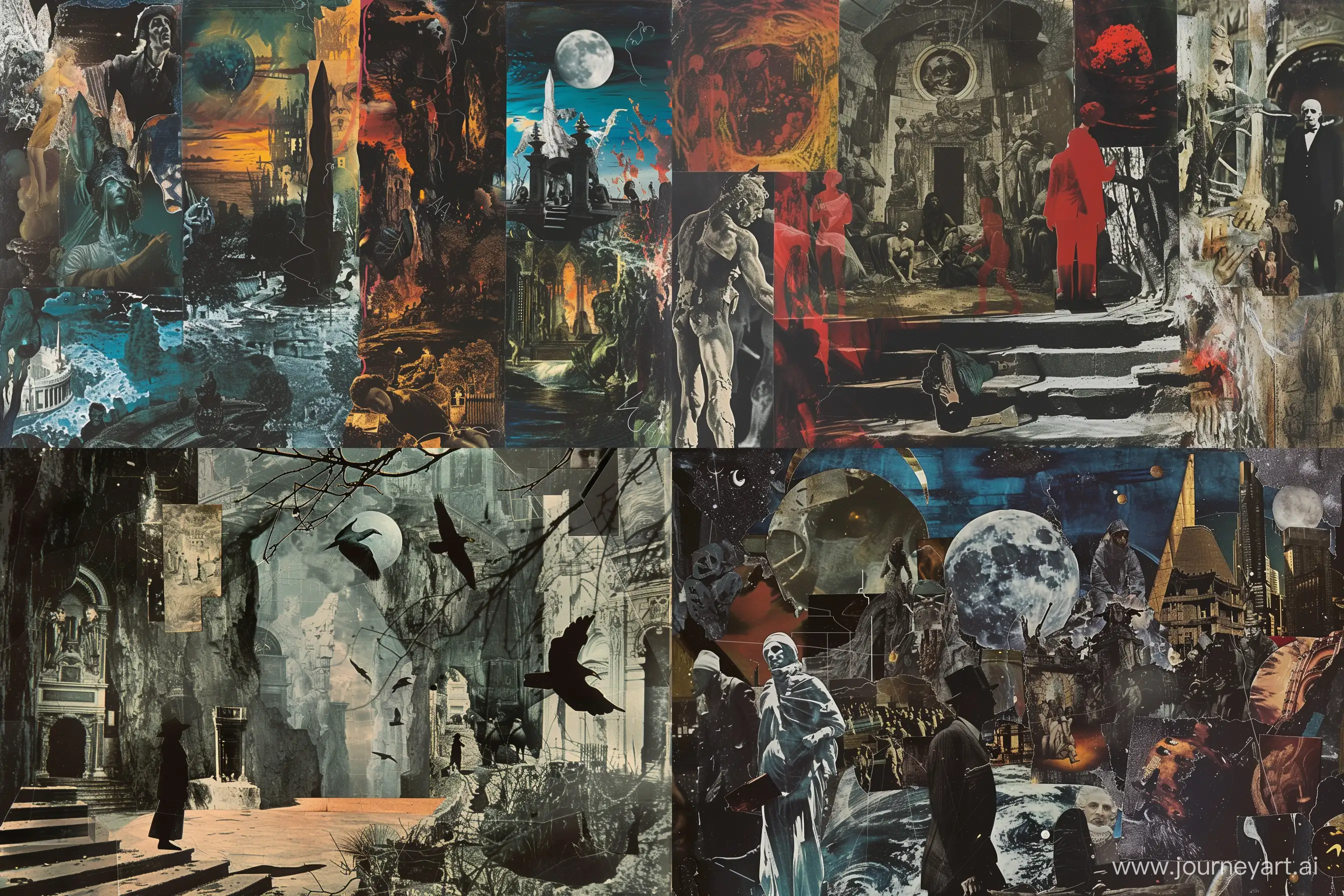 a collage by David McKean,  textless --v 6 --ar 3:2