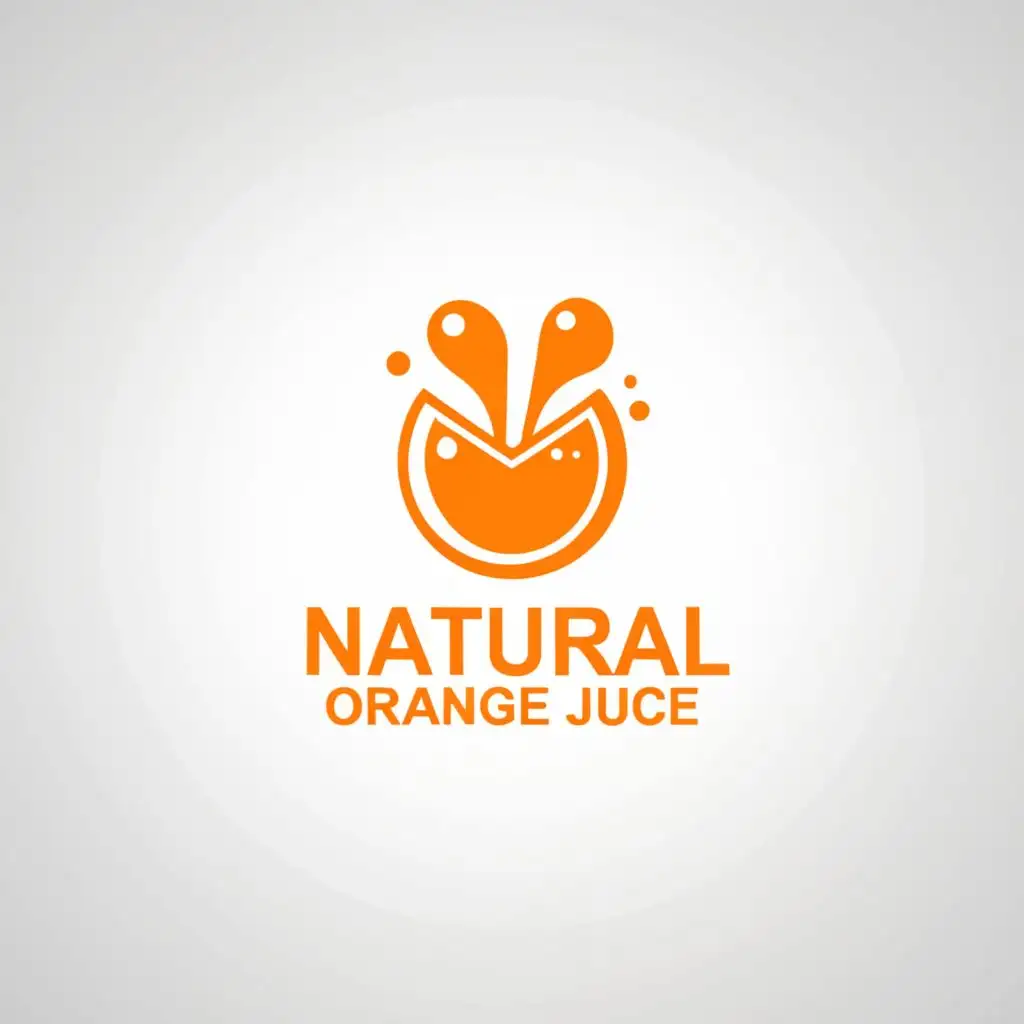 a logo design,with the text "natural orange juice", main symbol:Drink, Feel and Energize.,Moderate,clear background