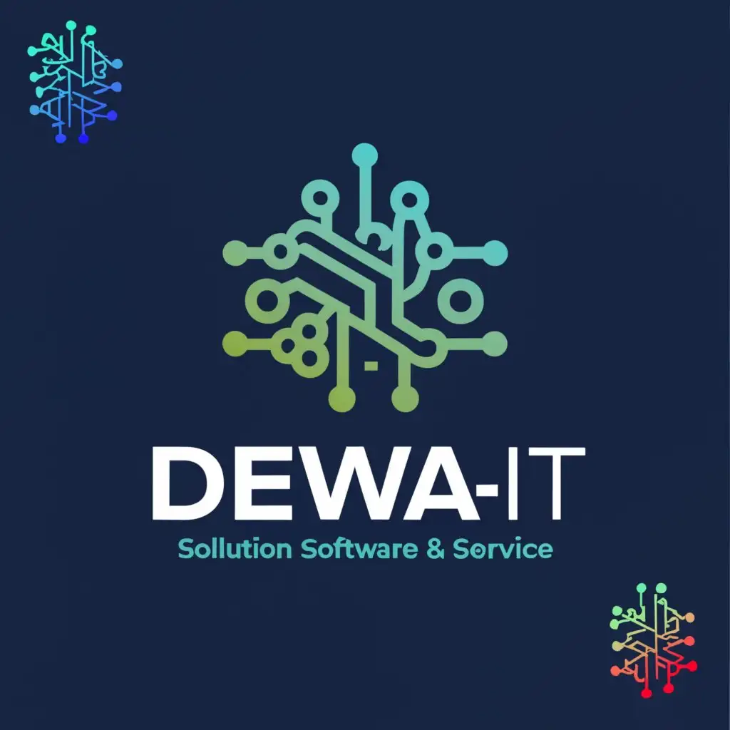 a logo design,with the text "DEWA_IT", main symbol:SOLUTION SOFTWARE & SERVIVE,Moderate,clear background