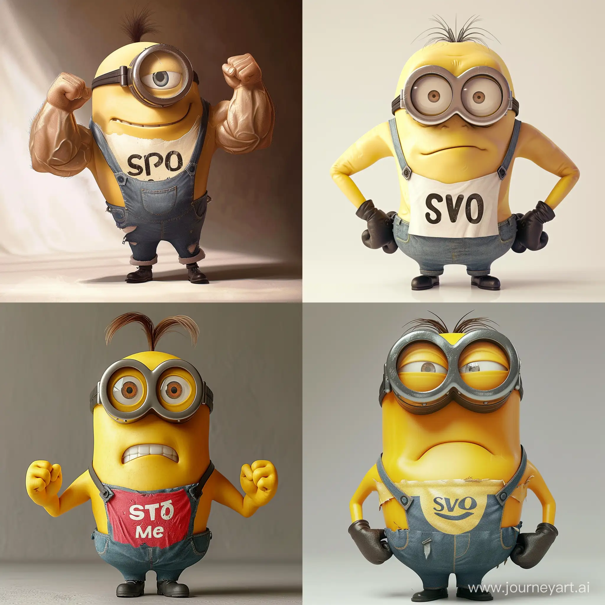 Powerful-Minion-in-TShirt-Cartoon-Character-Fitness-and-Style