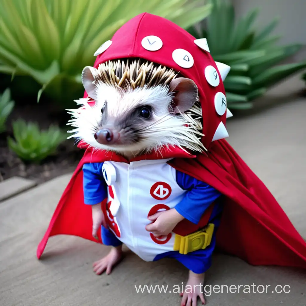 Adorable-Hedgehog-in-Creative-Cosplay-Outfit