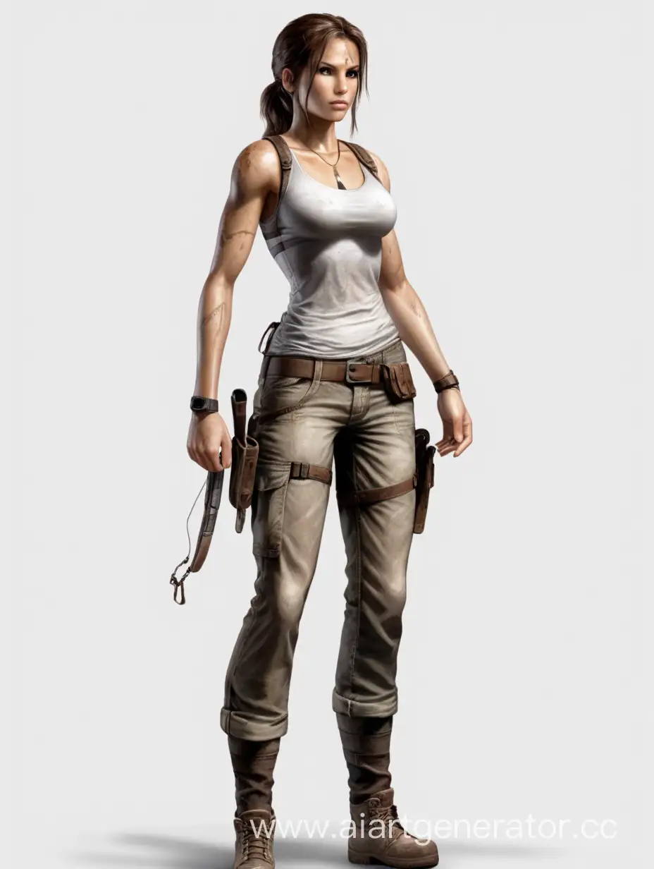 tomb raider, man, in full growth, in simple clothes