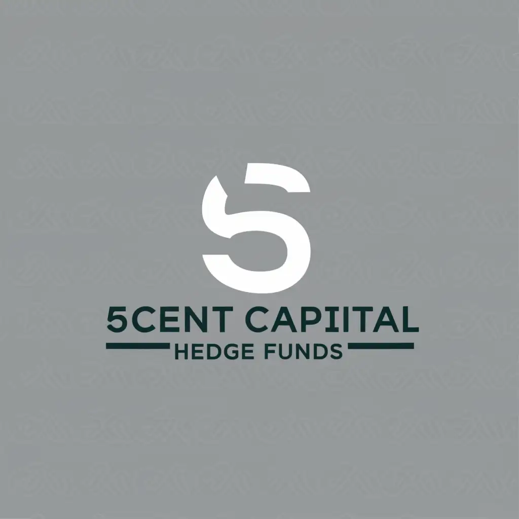a logo design,with the text "5Cent Capital Hedge Funds", main symbol:none,Moderate,clear background