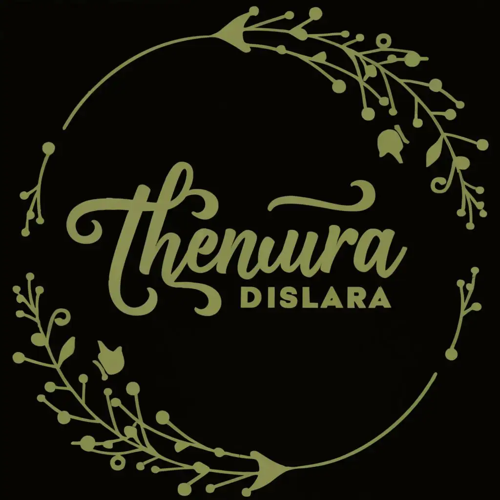 logo, round, with the text "THENURA DILSARA", typography, be used in Events industry