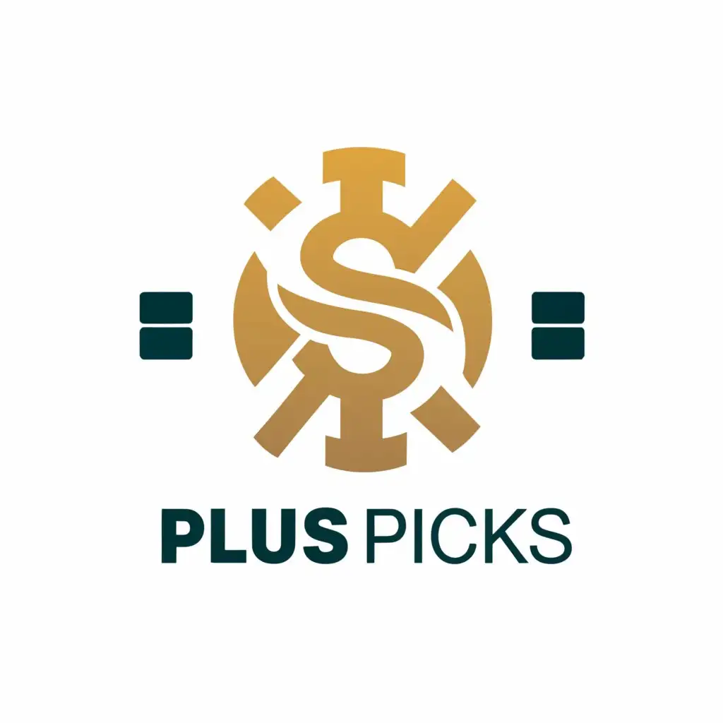 a logo design,with the text "Plus Picks", main symbol:+ $,Moderate,clear background