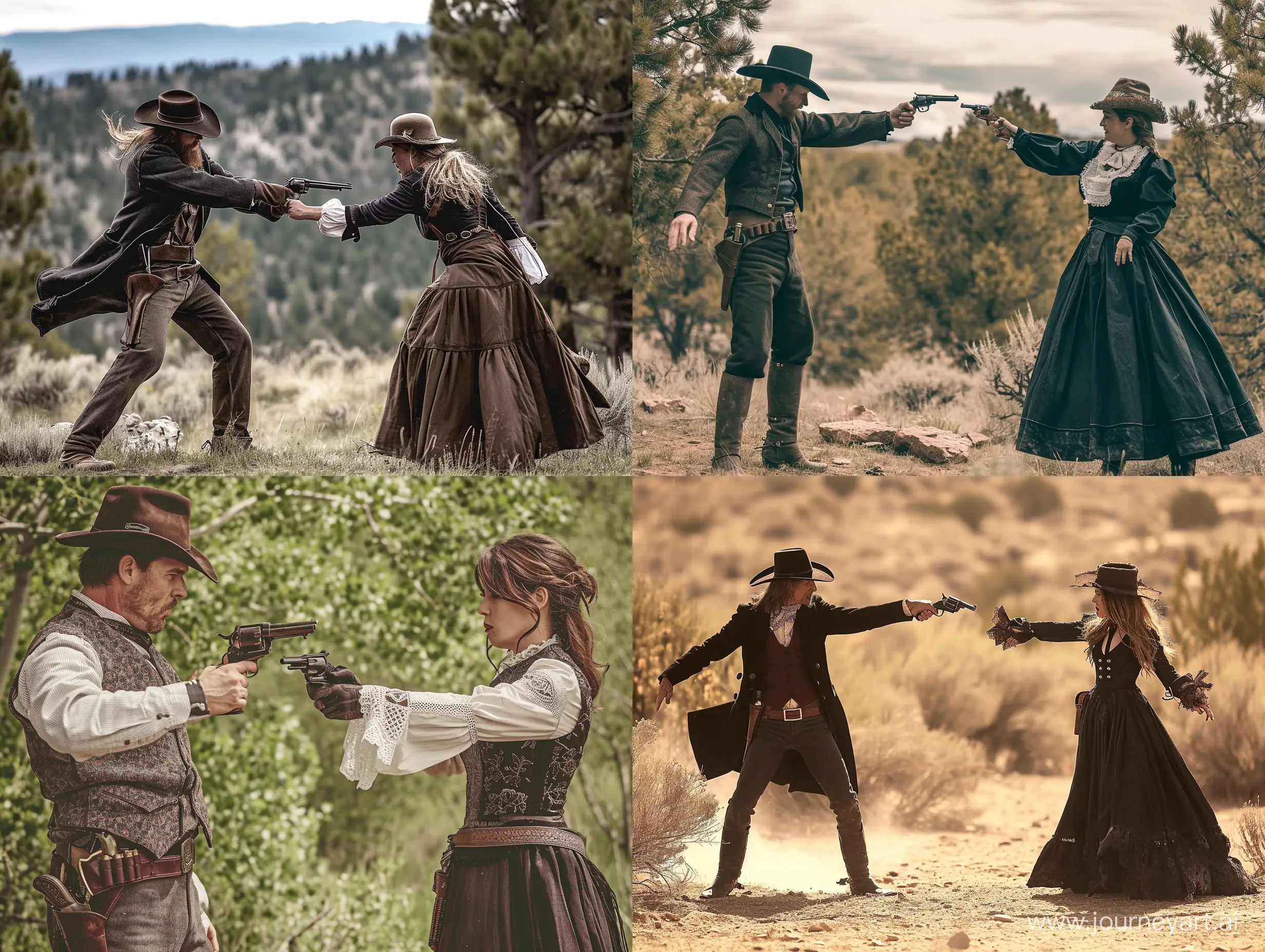 Wild-West-Duel-Gunslinger-Arthur-Morgan-vs-Lady-Sheriff