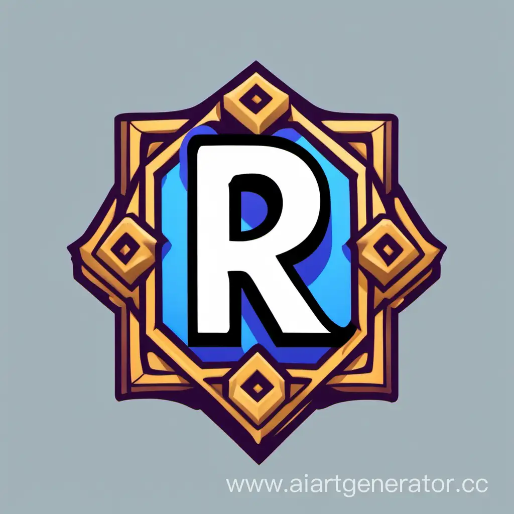 Discord-Server-Emblem-with-Central-Letter-R