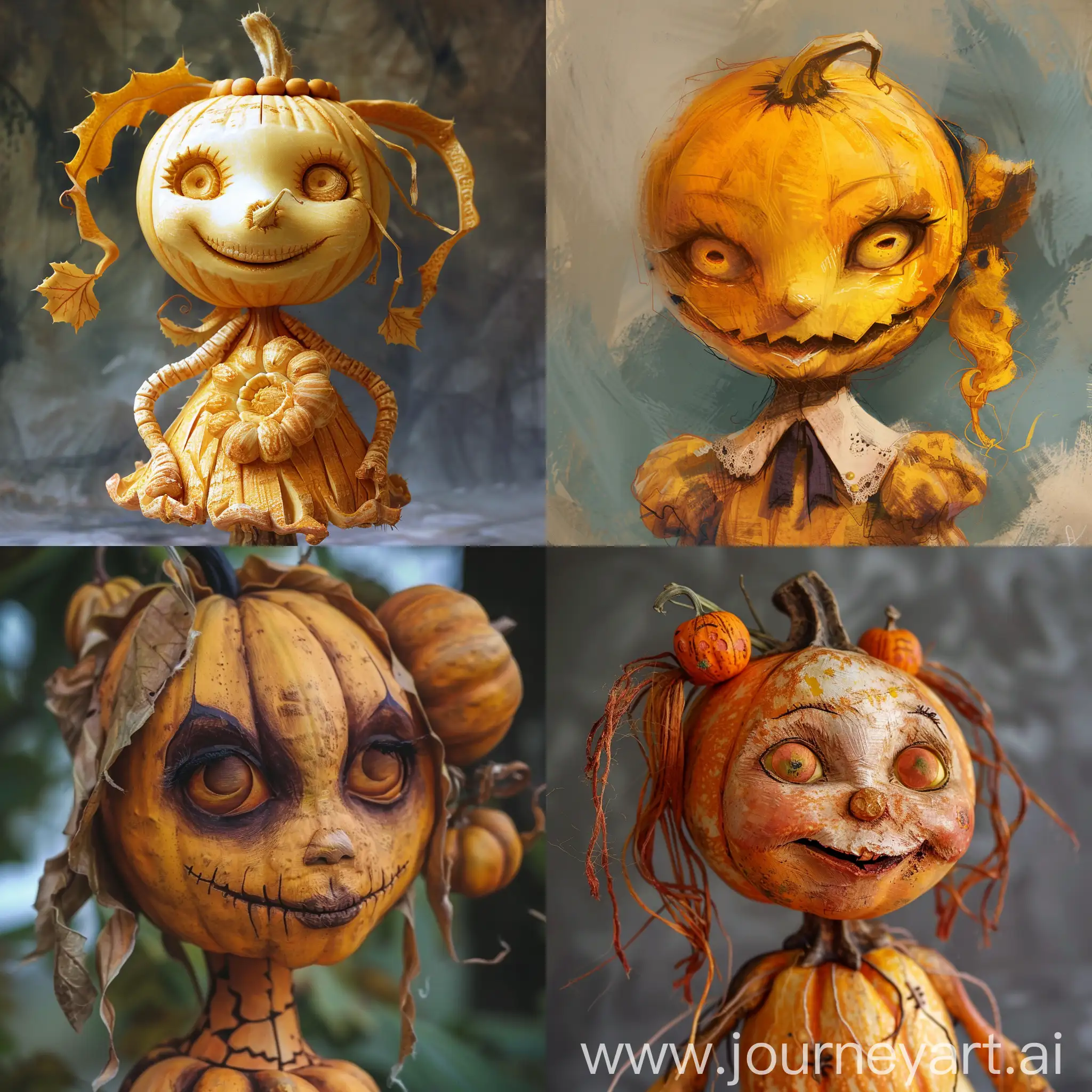 Whimsical-Humanoid-Pumpkin-Girl-with-Playful-Expression