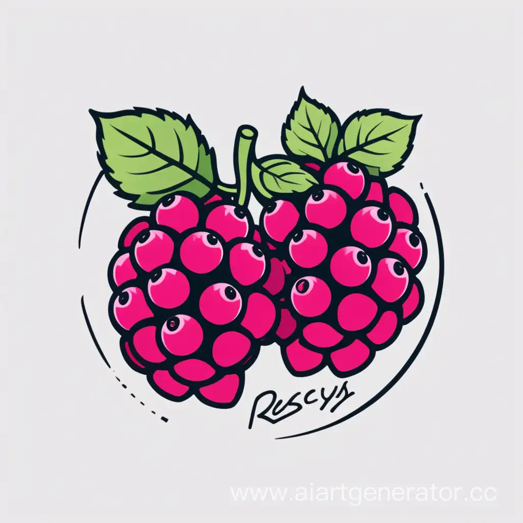 draw a logo in the style of raspberries in which "RecSys" will be written