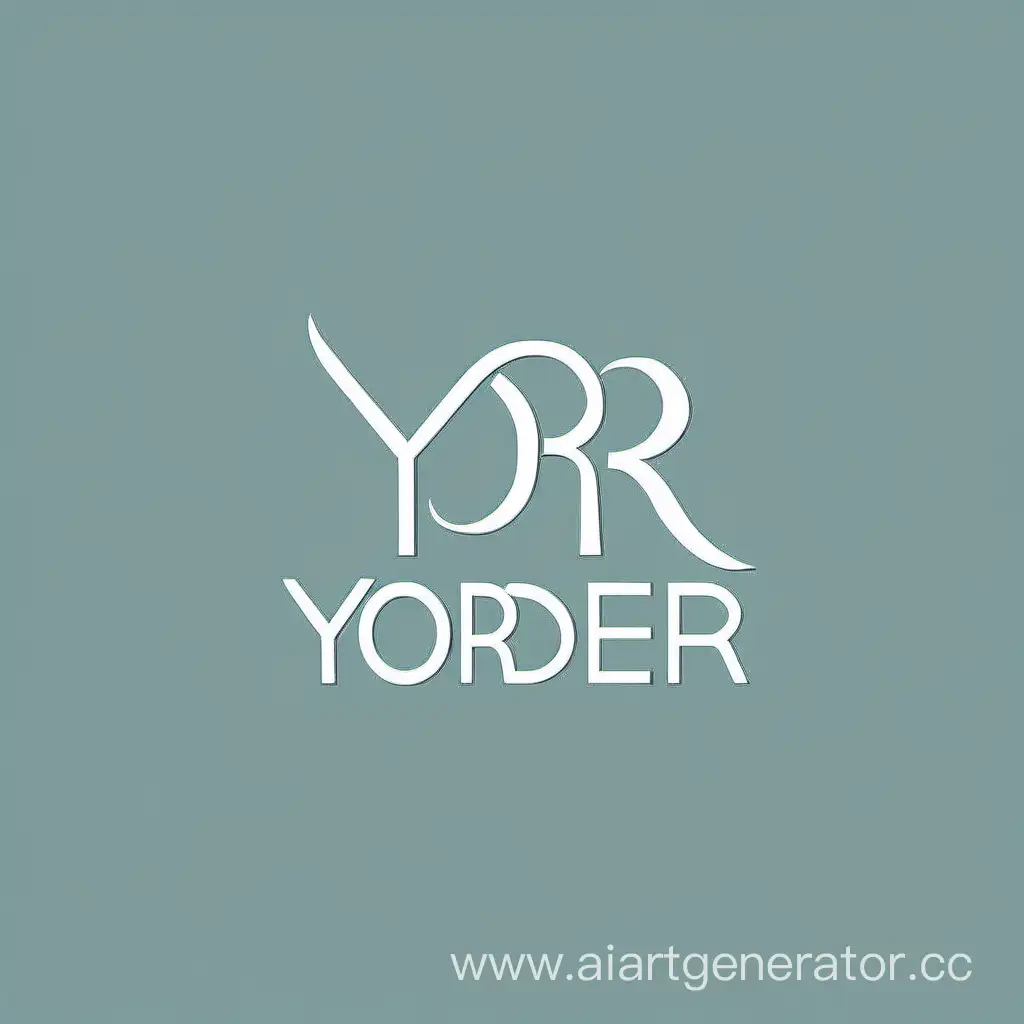 Логотип из слова YORDER в стиле минимализм