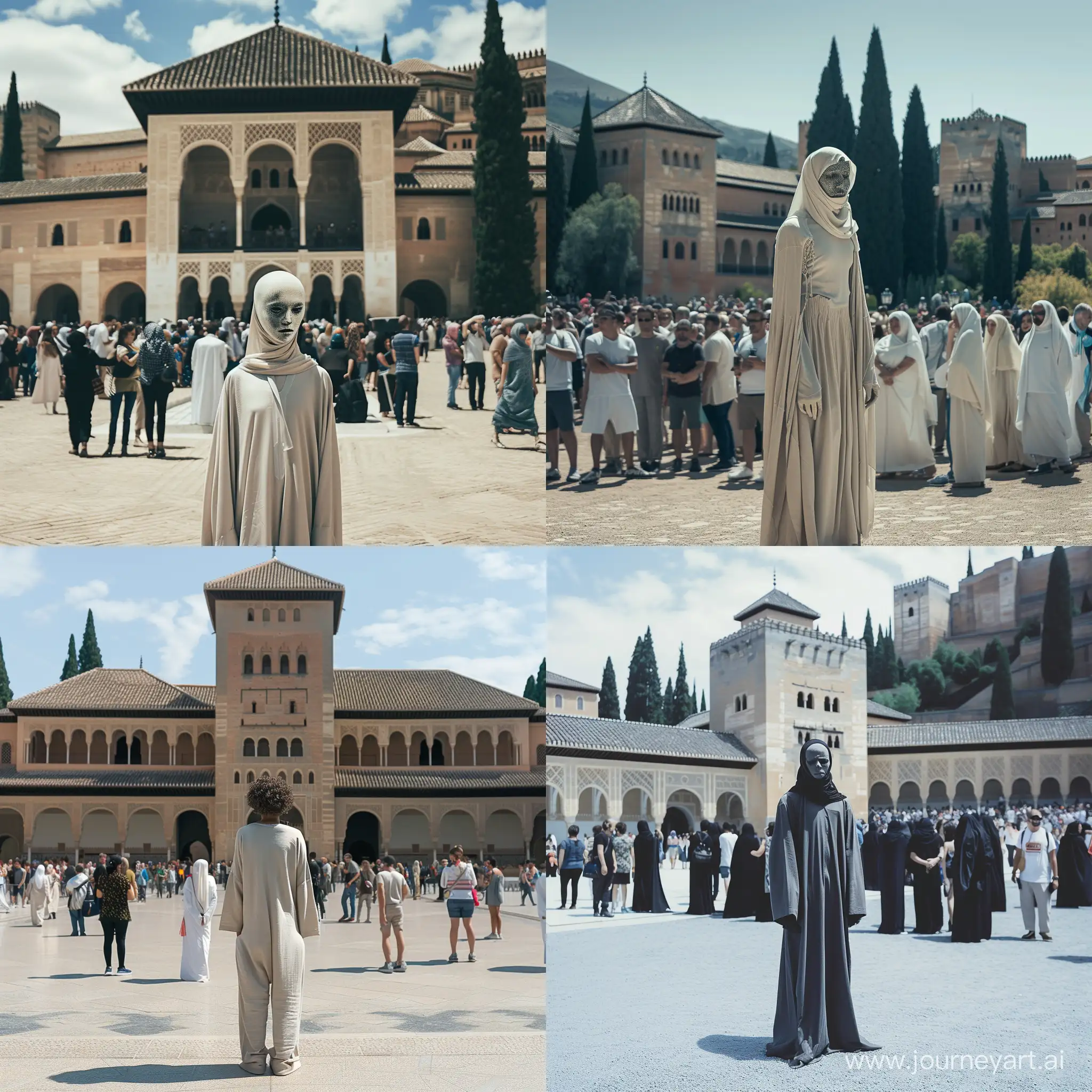 Gulf-Person-at-Alhambra-Palace-Cultural-Encounter-Amidst-Tourist-Bustle
