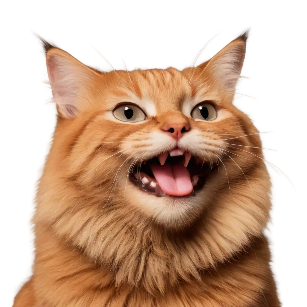realistic cat laughing