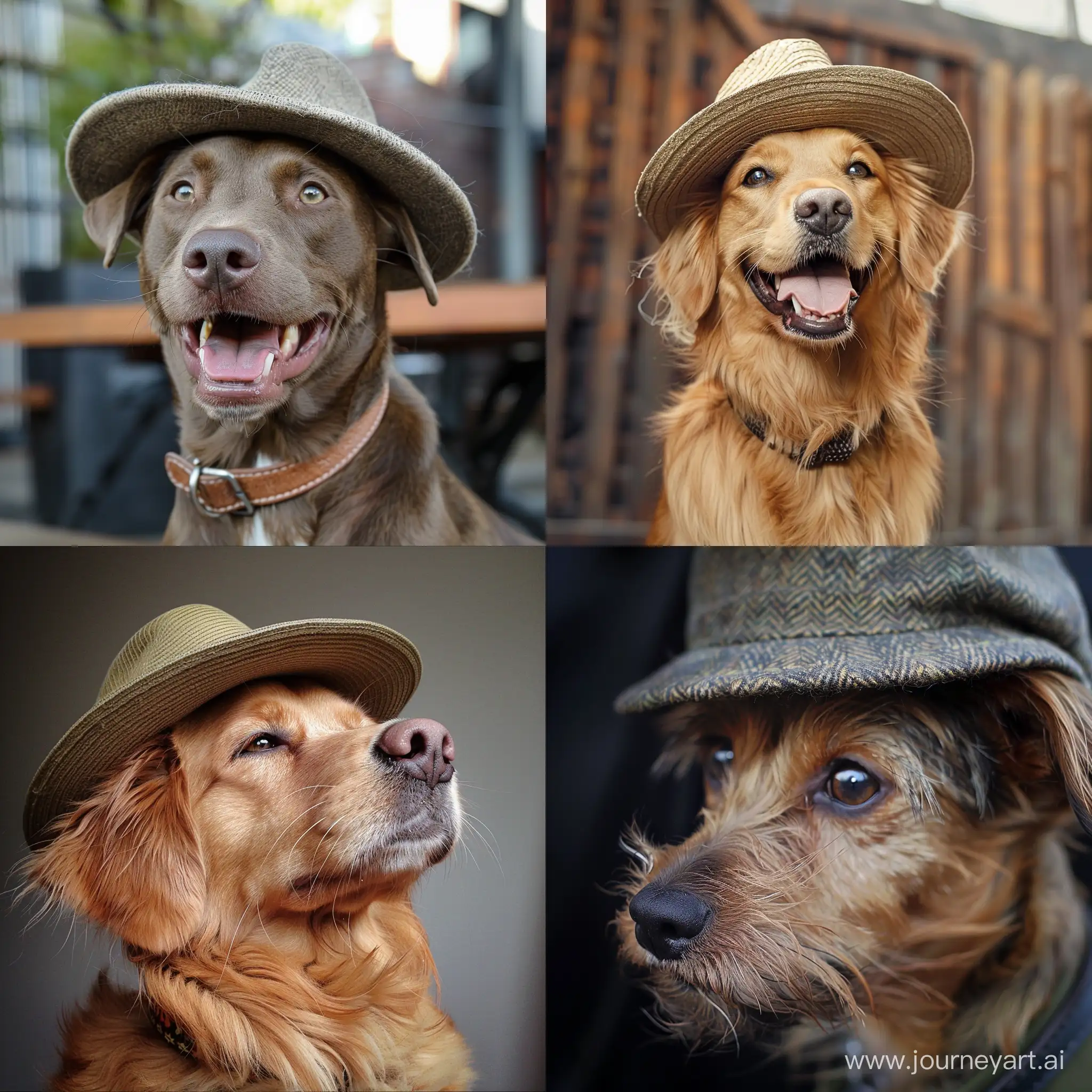 Adorable-Canine-Fashion-Dog-Wearing-a-Stylish-Hat