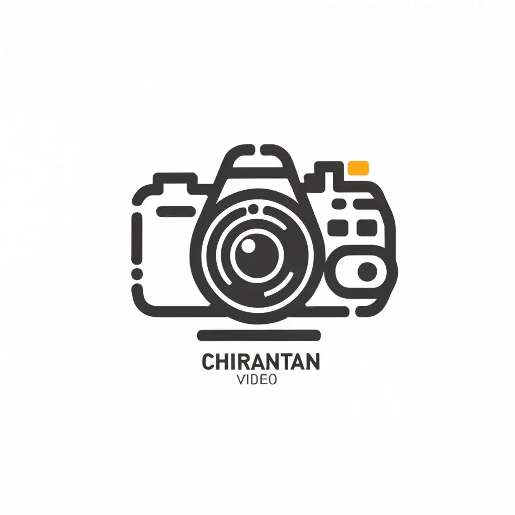 logo, DSLR, with the text "Chirantan Video", typography