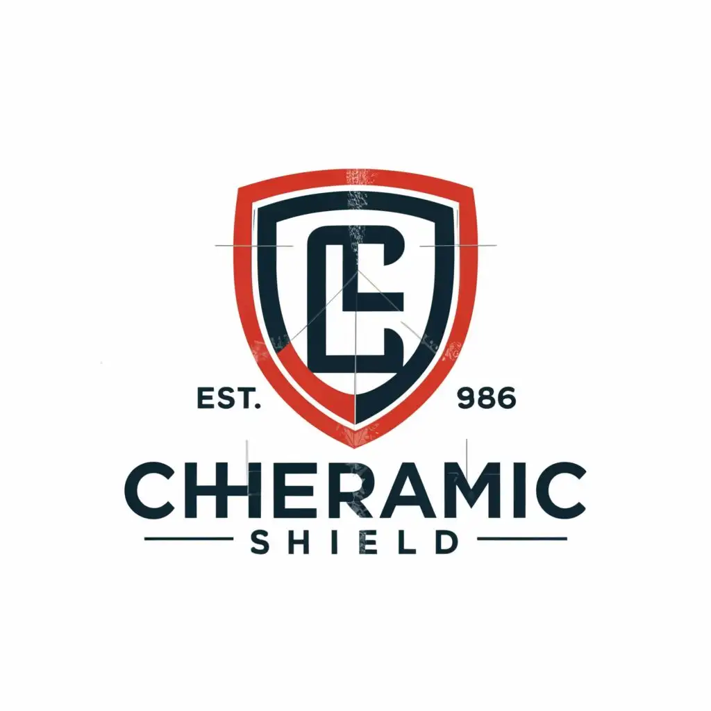 LOGO-Design-for-Ceramic-Shield-American-Captain-Shield-Symbol-and-Centralized-Name-with-a-Moderate-and-Clear-Background