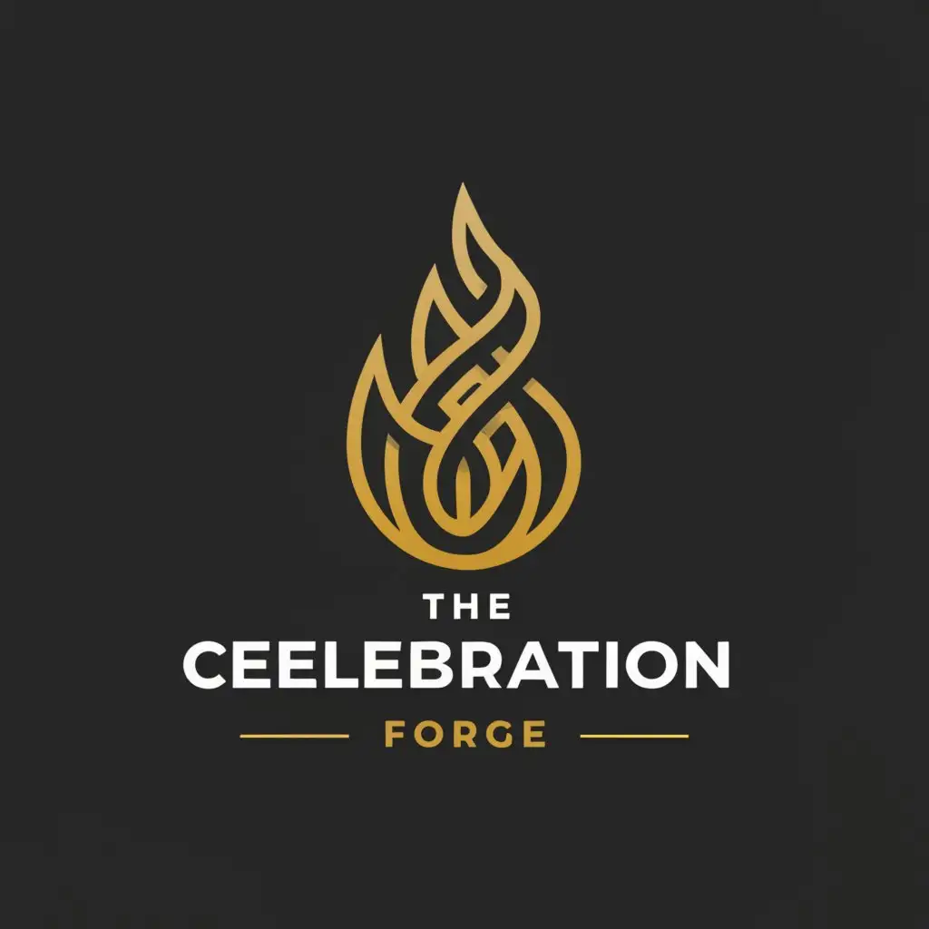 a logo design,with the text "The Celebration Forge", main symbol:A medival flame,Moderate,be used in Events industry,clear background