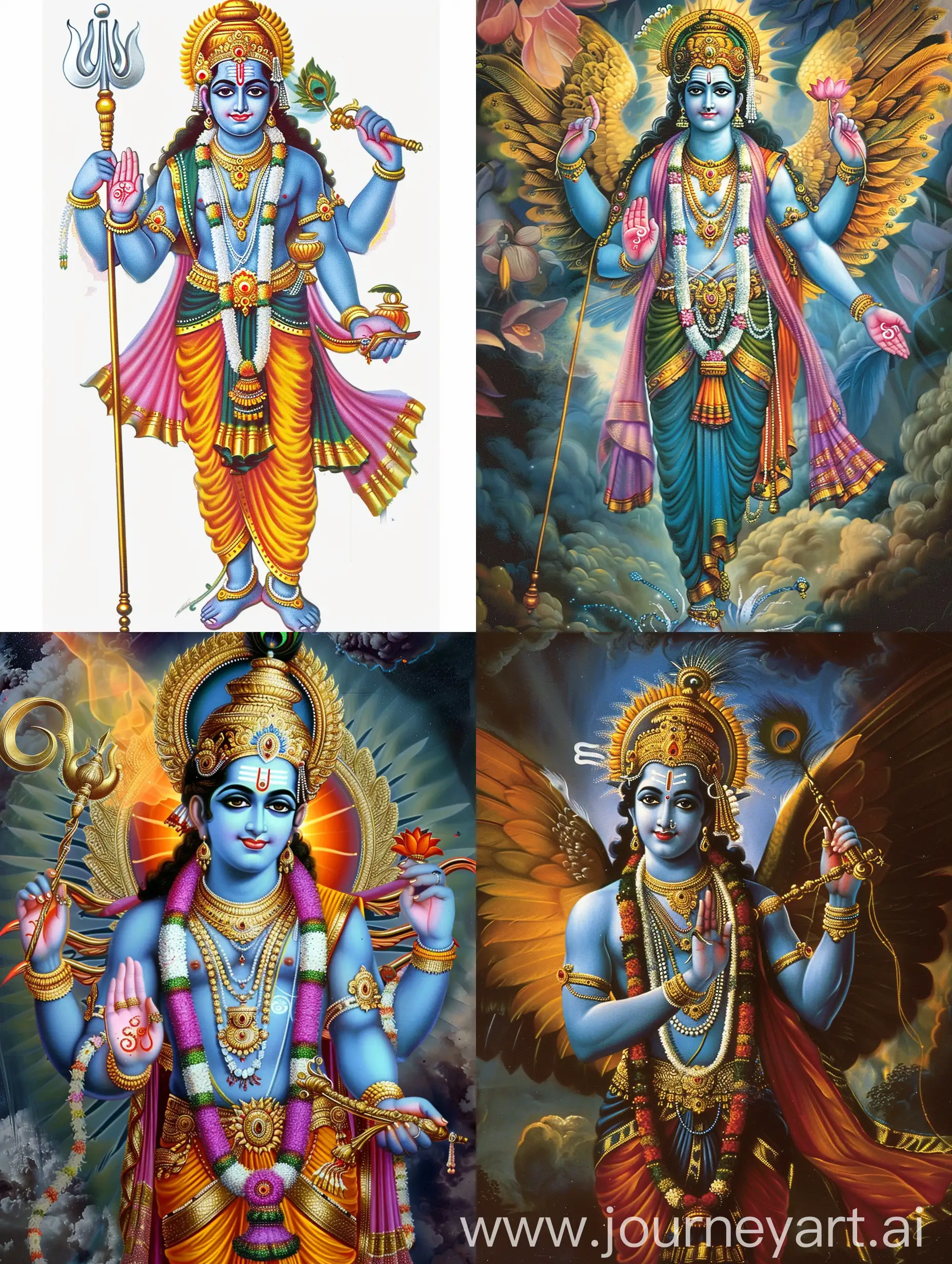 Divine-Vishnu-Hindu-Deity-in-Regal-Pose