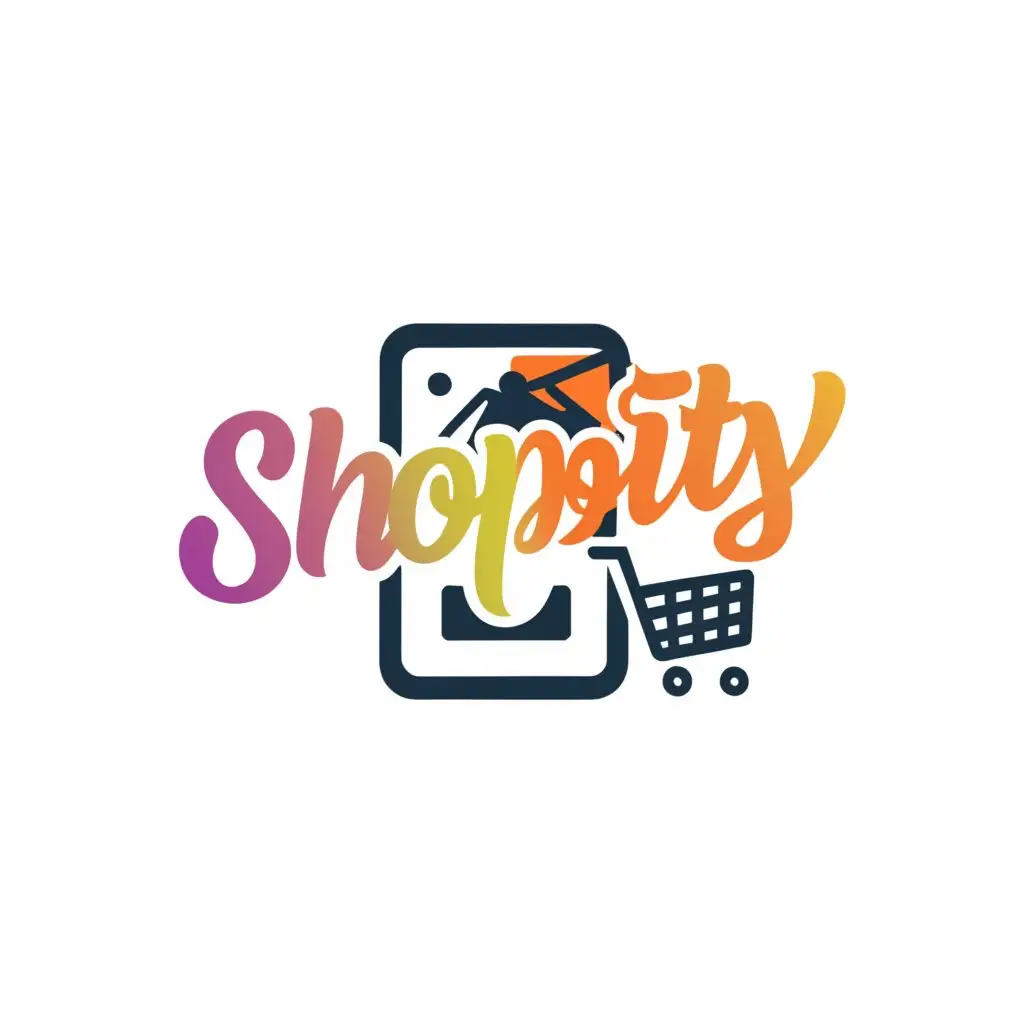 a logo design,with the text "Shopity", main symbol:mobile shopping,complex,be used in Retail industry,clear background