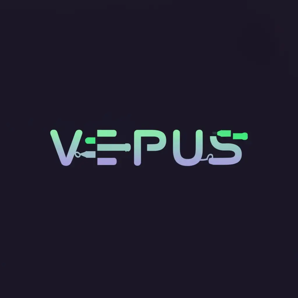 a logo design,with the text "Veipus ", main symbol:Computer cables,Moderate,be used in Technology industry,clear background