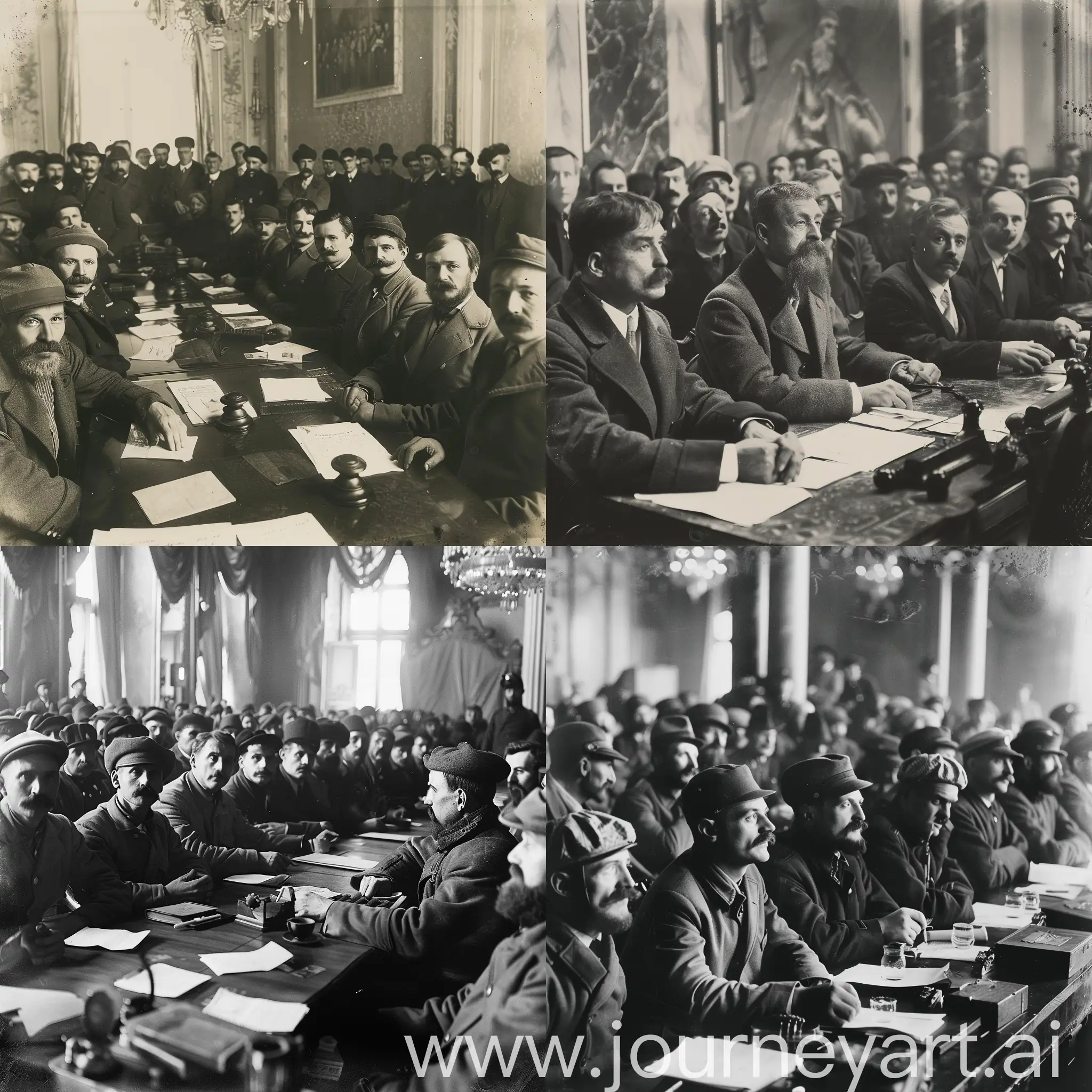 заседание совета рабочих депутатов в России в 1917 году