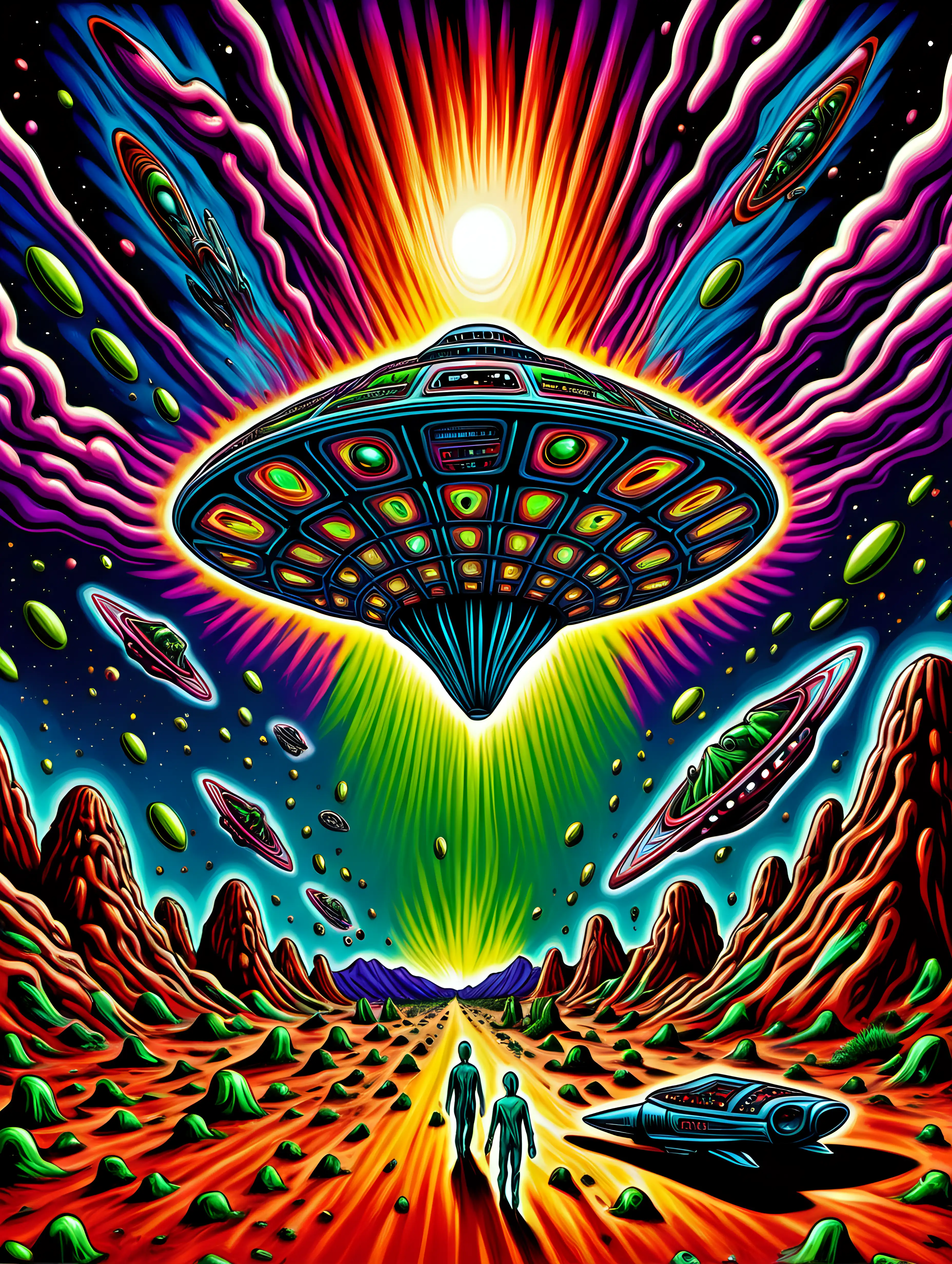 PSYCHEDELIC, ROSWELL, SPACESHIP, CRASH WITH ALIEN