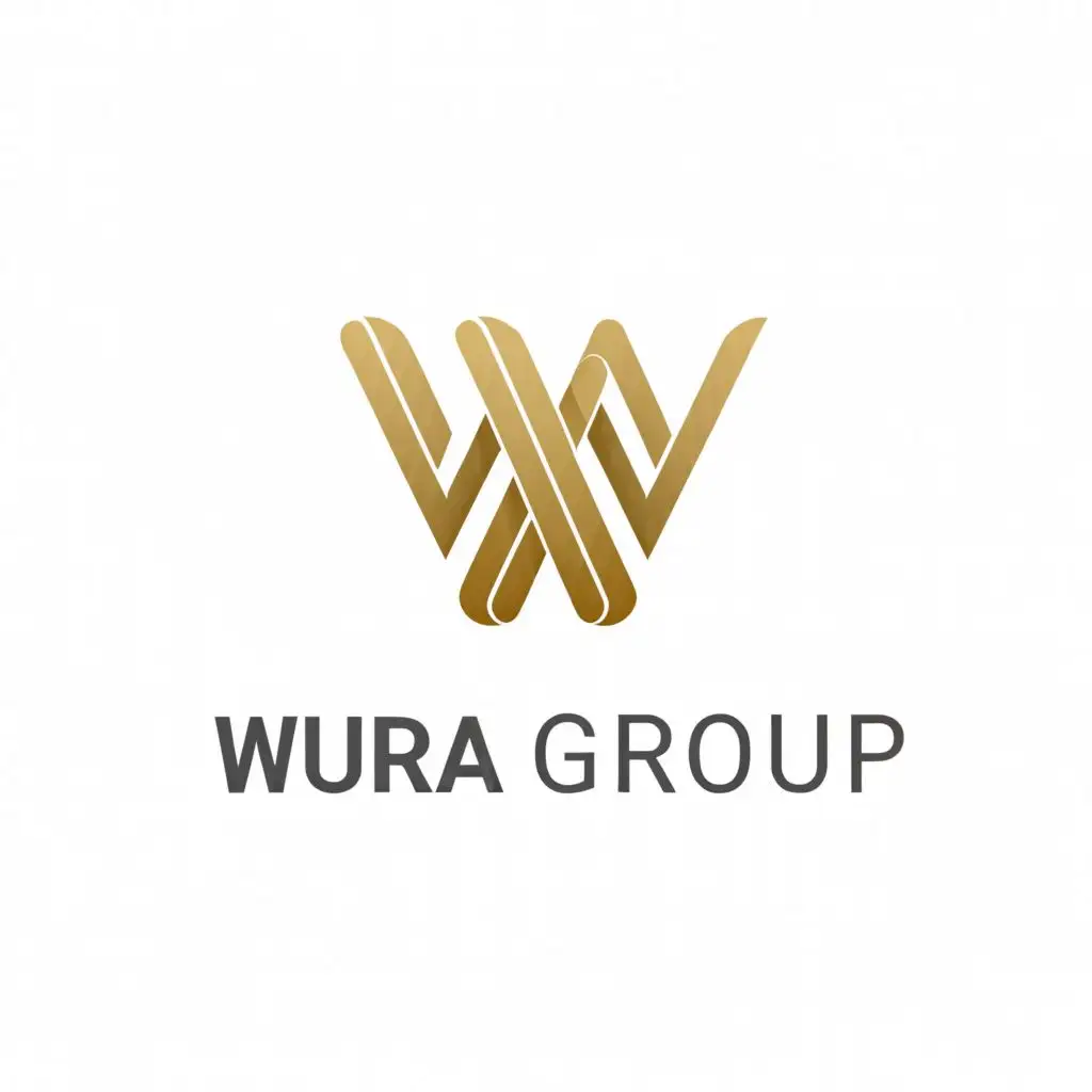 a logo design,with the text "WURA Group", main symbol:gold,Moderate,clear background