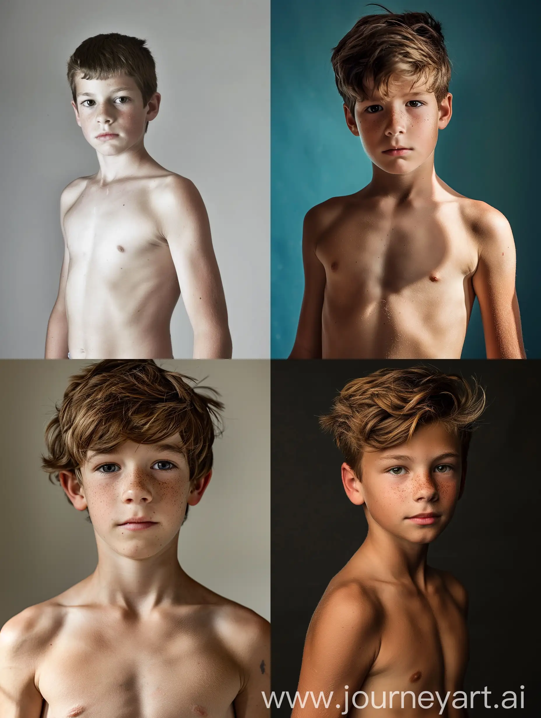 Boy age 15 with sixpack