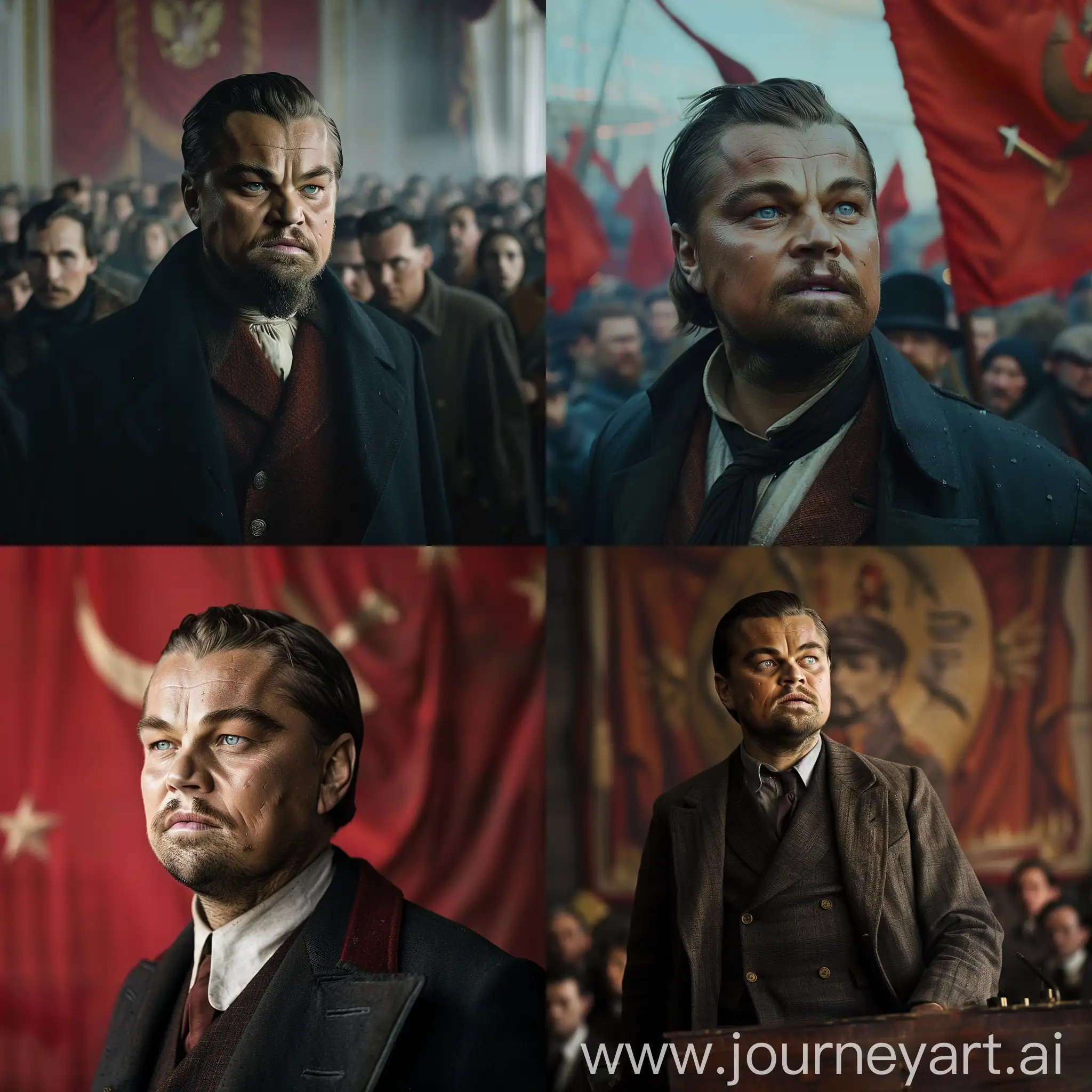 Leonardo-DiCaprio-Portrays-Lenin-in-a-Striking-Artistic-Representation