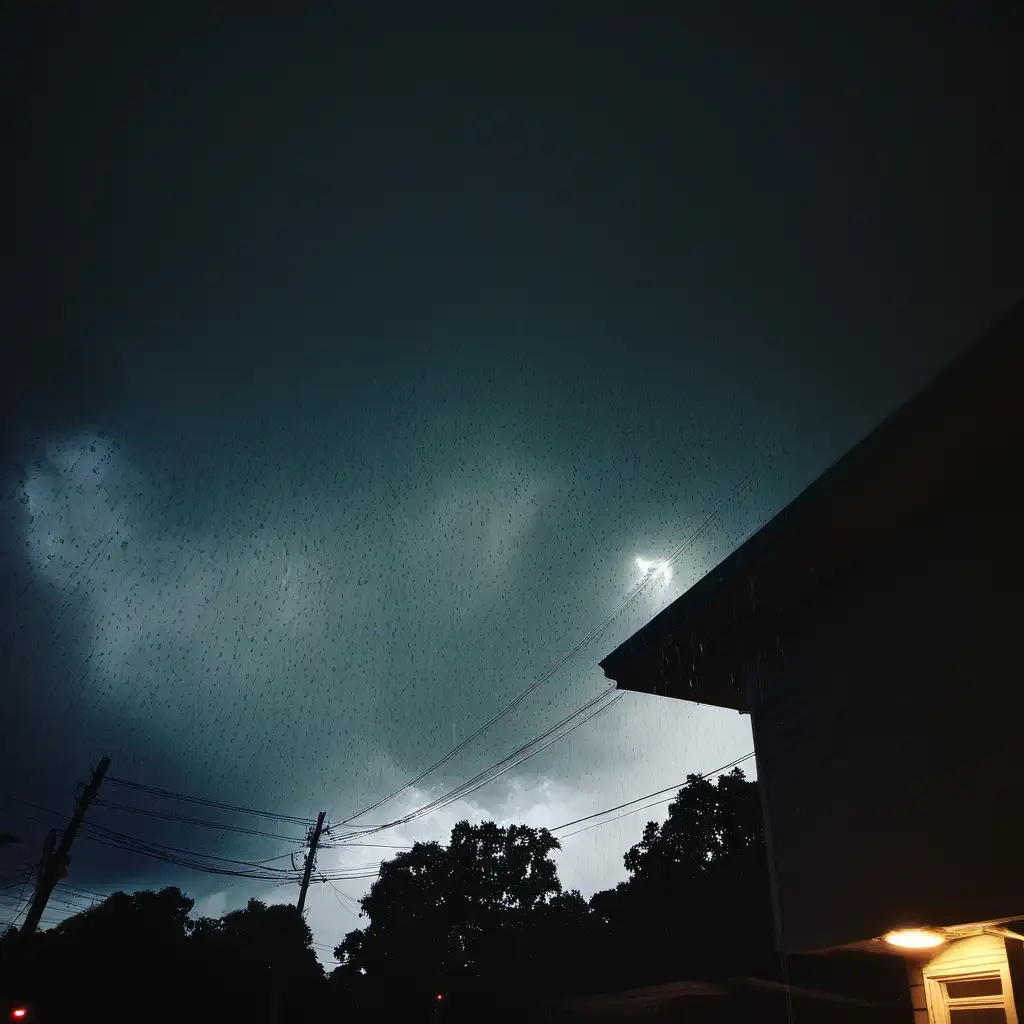 rainy skies at night
