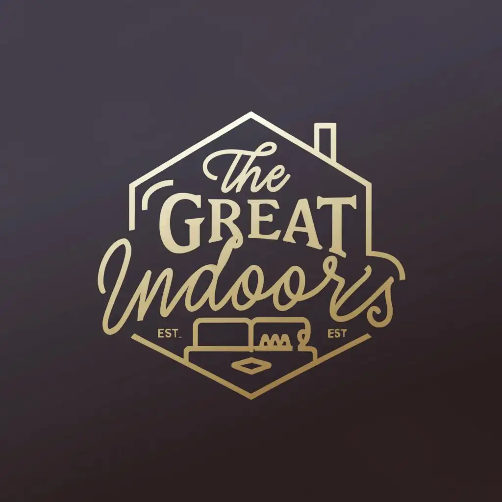 a logo design,with the text 'The Great Indoors', main symbol:House, Couch,complex,be used in Home Family industry,clear background