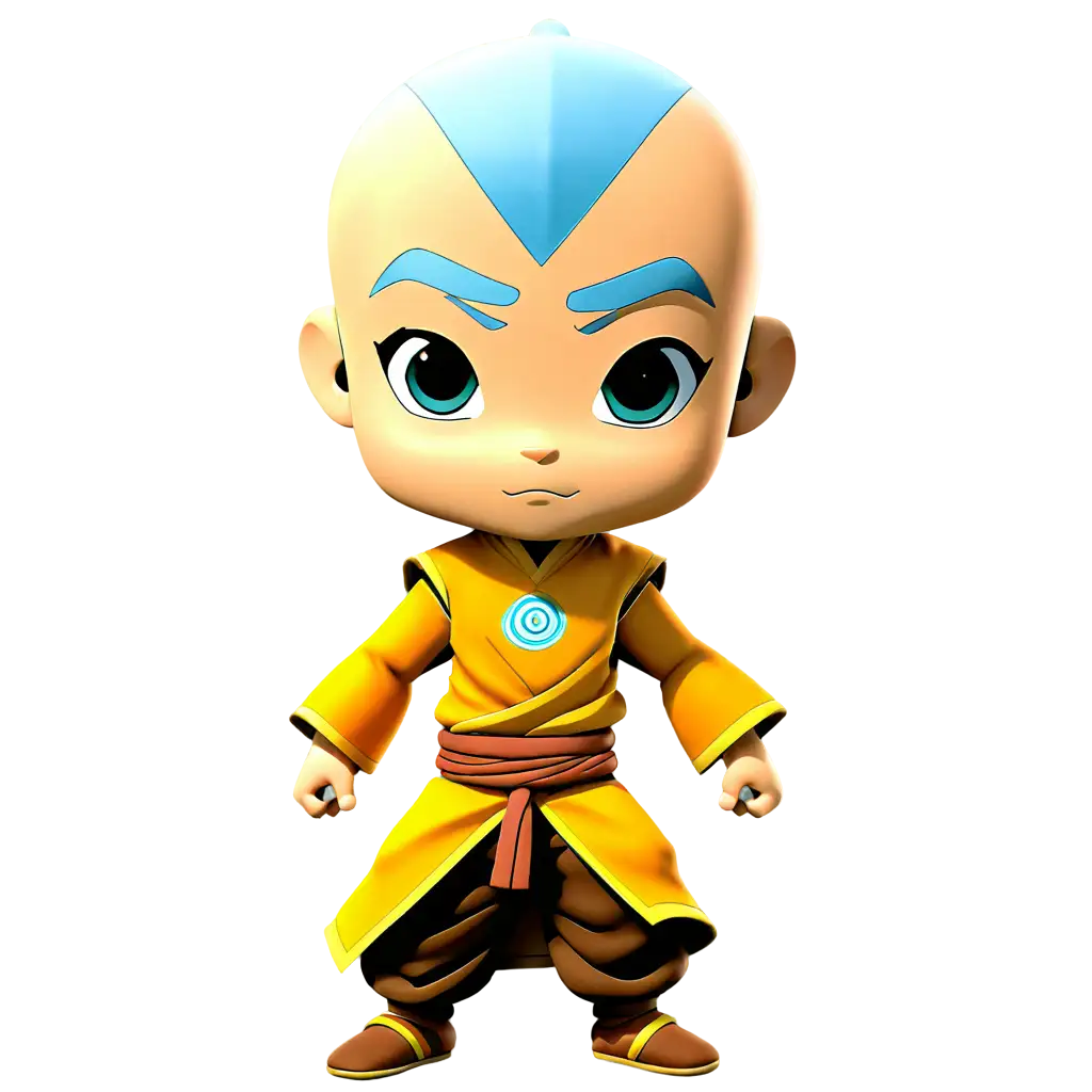 Chibi-Aang-of-Avatar-The-Last-Air-Bender-Adorable-PNG-Image-for-Avatar-Fans