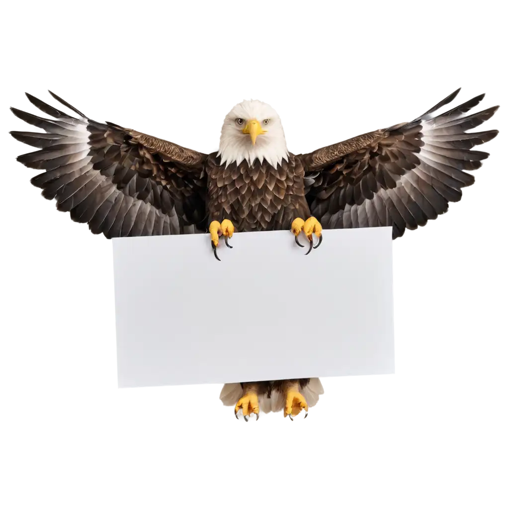 Majestic-Eagle-Holding-White-Banner-PNG-Symbol-of-Strength-and-Freedom