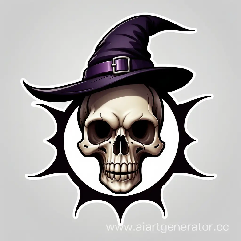 simple logo of banner frame. mad of witch bone.