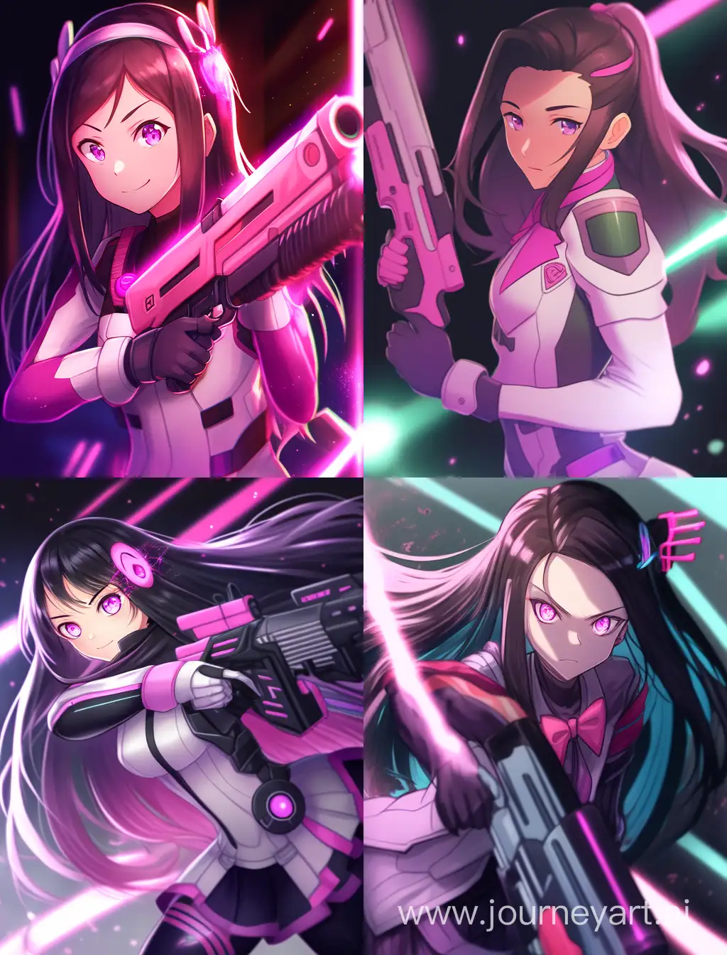 DarkHaired-Shooter-Girl-with-Pink-Rifle-Niji-4