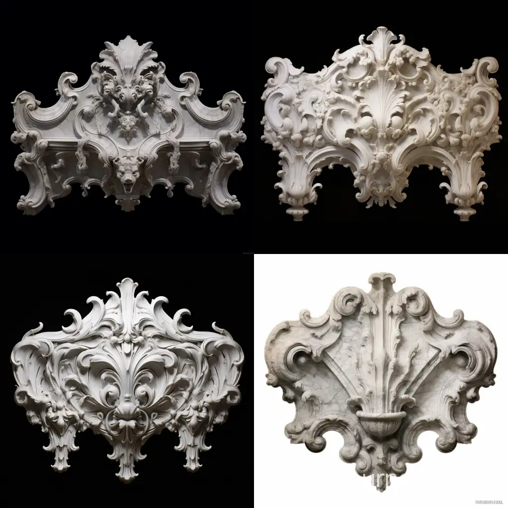 Elegant-Rococo-Patterned-Relief-Marble-Fountain-Crown