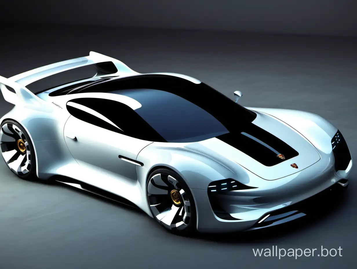 futuristic Porsche 911 Concept car