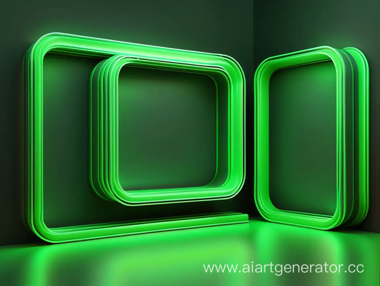 Vibrant-Green-Neon-3D-Abstract-Background