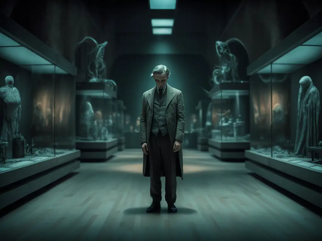 Mysterious-Man-Amid-Lovecraftian-Museum-Exhibits