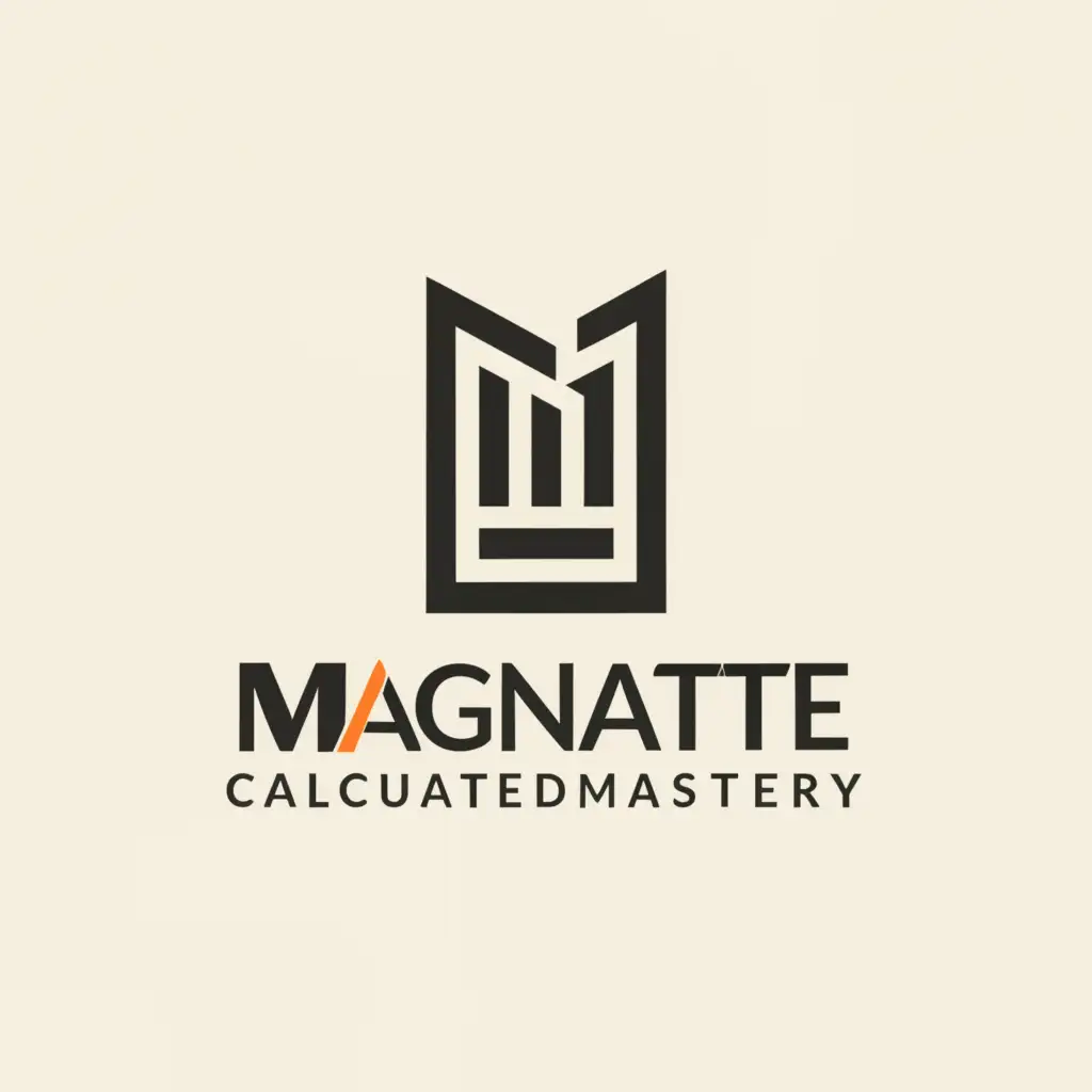 a logo design,with the text "Magnate Calculated Mastery", main symbol:finance,Minimalistic,clear background