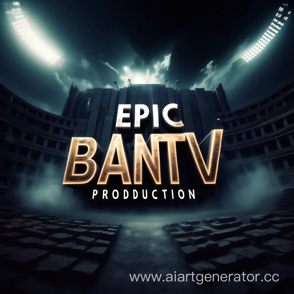 эпичный фон с надписью BanTV production