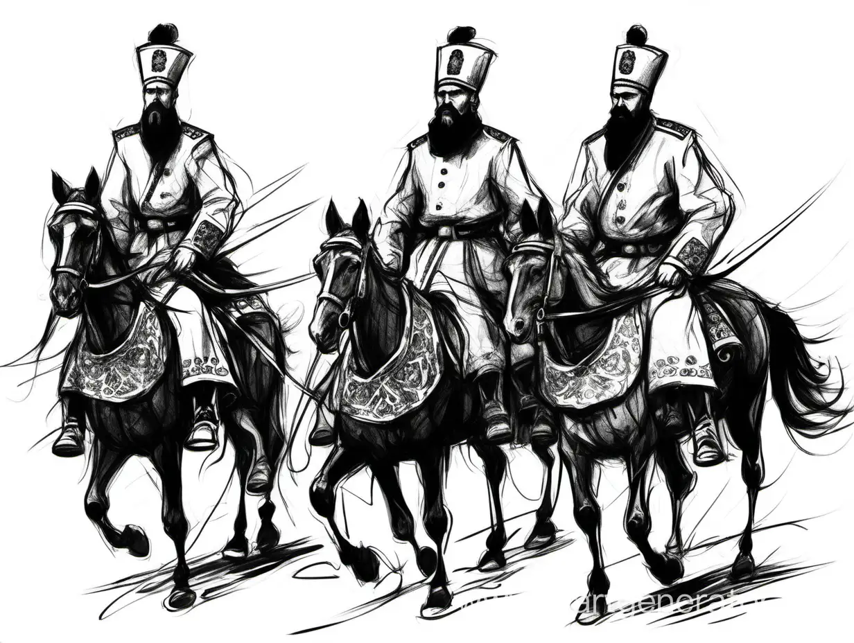 Vibrant-Abstract-Sketch-of-Russian-Cossacks-in-Dynamic-Motion