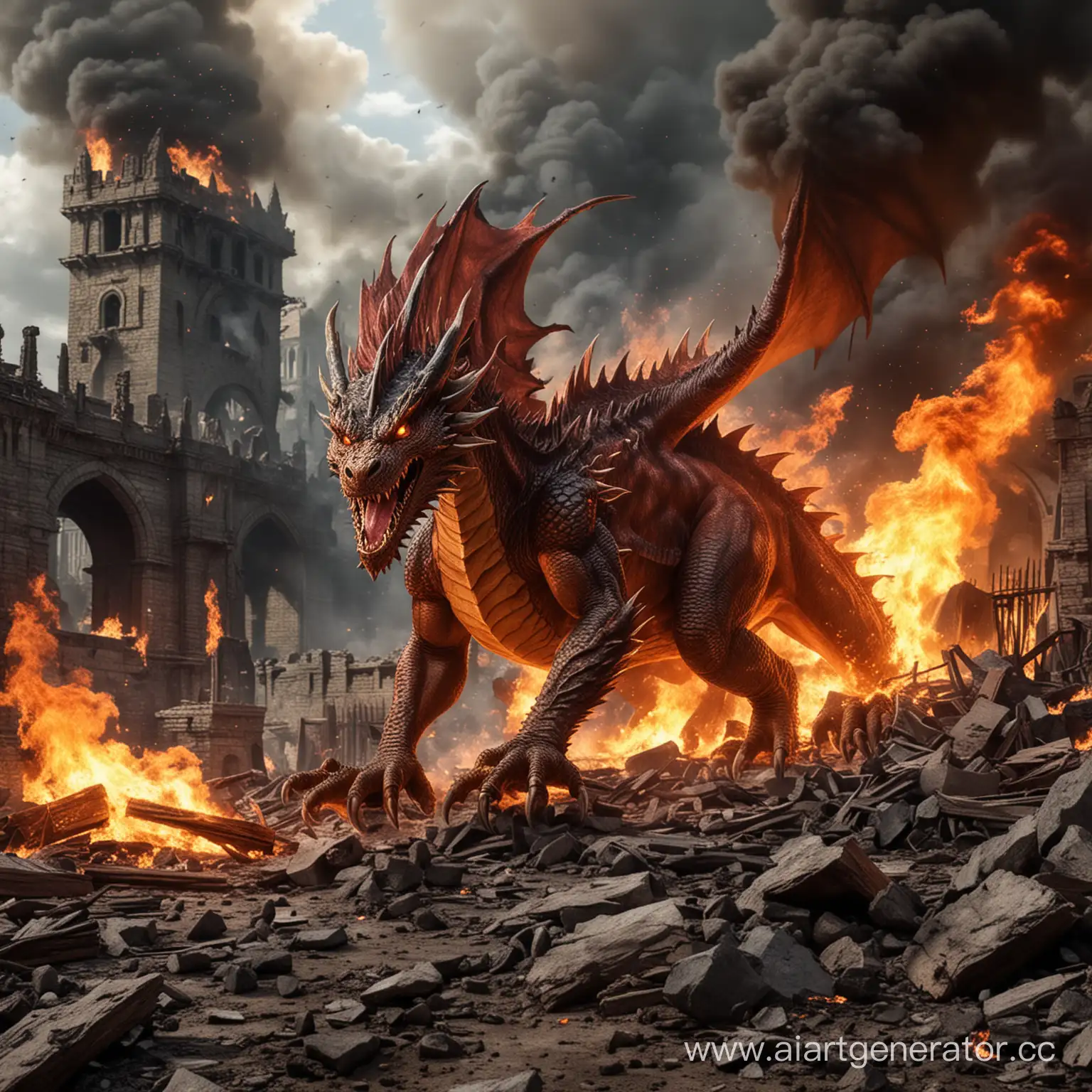 Majestic-Fire-Dragon-Engulfing-City-in-Flames