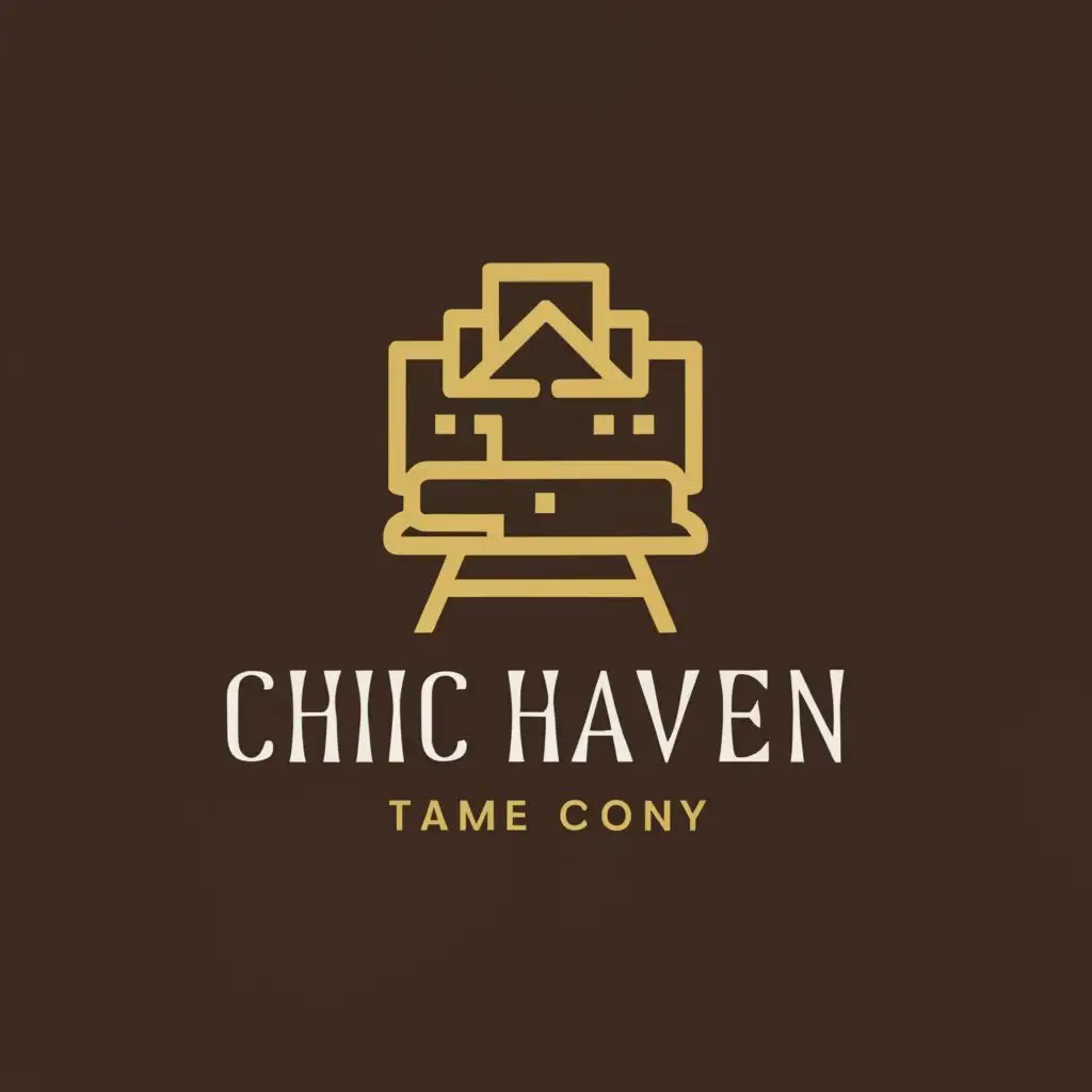 LOGO-Design-For-Chic-Haven-Interior-Furnishings-with-a-Modern-Clear-Background