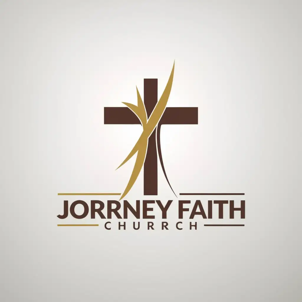 a logo design,with the text "Journey Of Faith Church", main symbol:Jesus Cross,Moderate,be used in Religious industry,clear background
