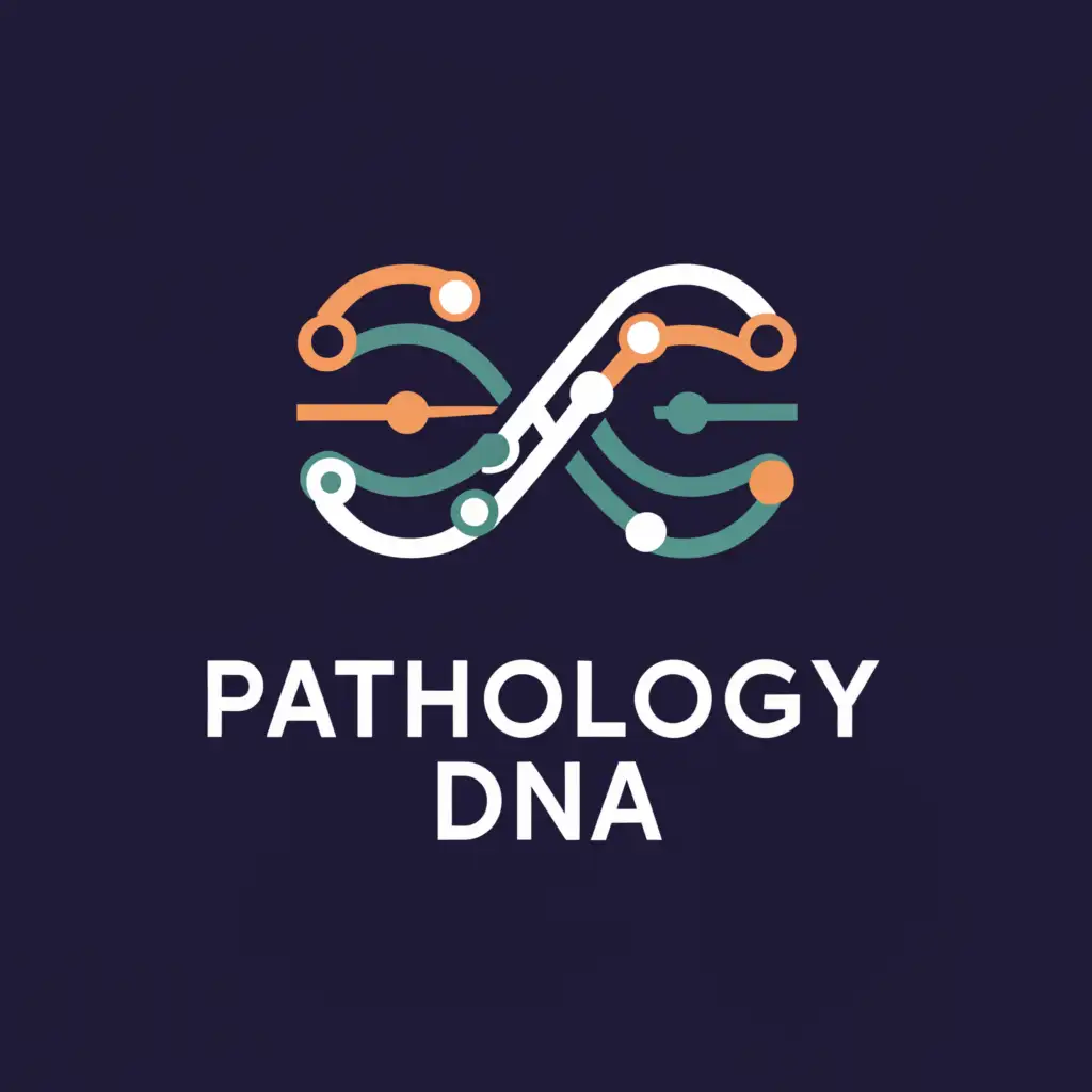 a logo design,with the text "pathology DNA", main symbol:DNA binary code,Minimalistic,be used in Technology industry,clear background